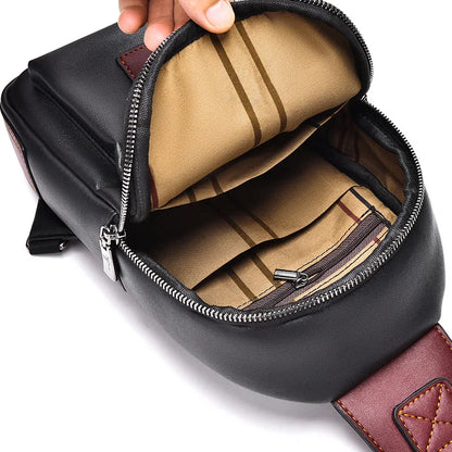 Fashionable Single-Shoulder Bag Contrasting Colors Large Capacity Mobile Phone Storage