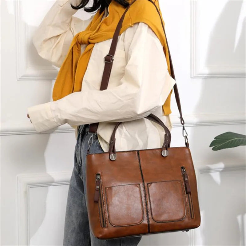 Women's Multi-Pocket Crossbody Shoulder Bag & Handbag
