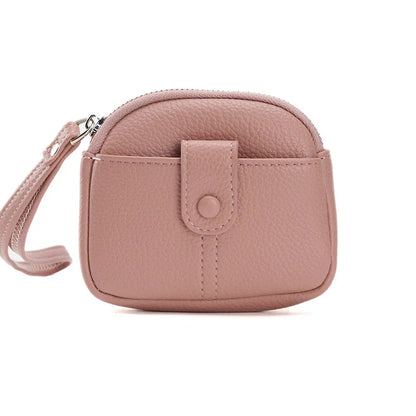 Candy-Colored Pu Soft Leather Round Women S Coin Purse - Soft