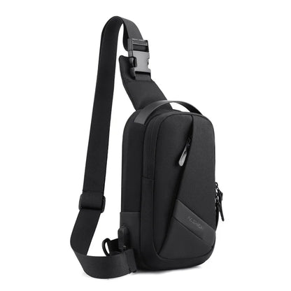 Men S Large Capacity Single Shoulder Chest Pack Usb Charging Backpack Oblique Cross Waterproof