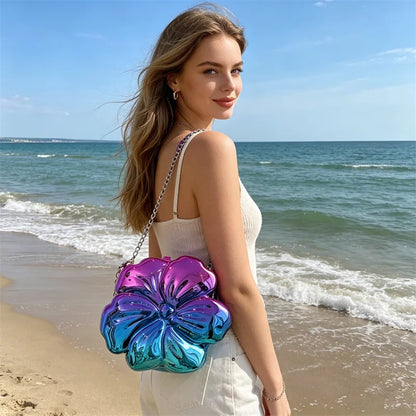 Creative Acrylic Flower Bag Banquet Dinner Party Bag Women Fashionable Socialite Shoulder Crossbody