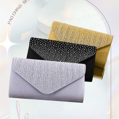 Sparkly Evening Handbag Detachable Chain Strap Parties Weddings Crossbody Bag