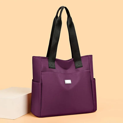 Women's Nylon Tote Bag – Large Lightweight Shoulder Bag