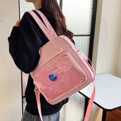 Stylish Cute Transparent Tote Bag Minimalis Shoulder Crossbody Bag Large Capacity Versatile Casual