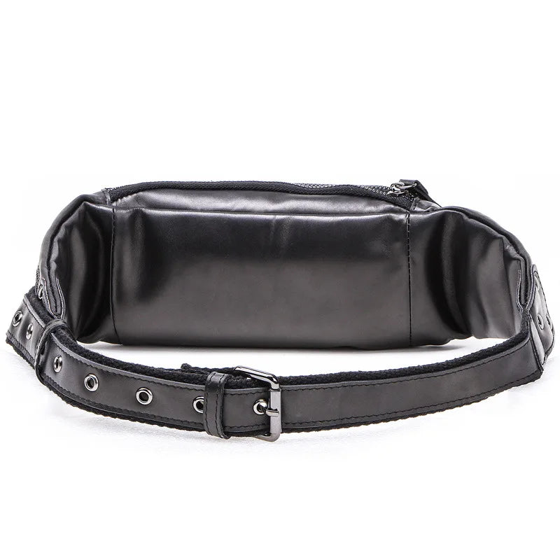 Real Leather Sports Fanny Pack Multifunctional Mobile Phone Storage Large Capacity Men Women General
