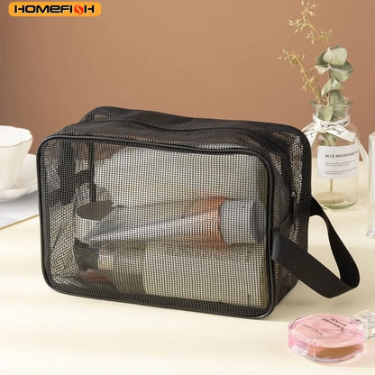 Homefish Portable Multifunctional Mesh Toiletry Organizer Bag
