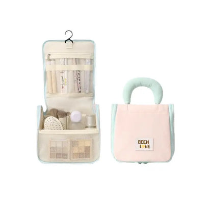 Ladies Nylon Color-Blocking Fashionable Makeup Bag Fashionable Toiletry Bag Business Trips