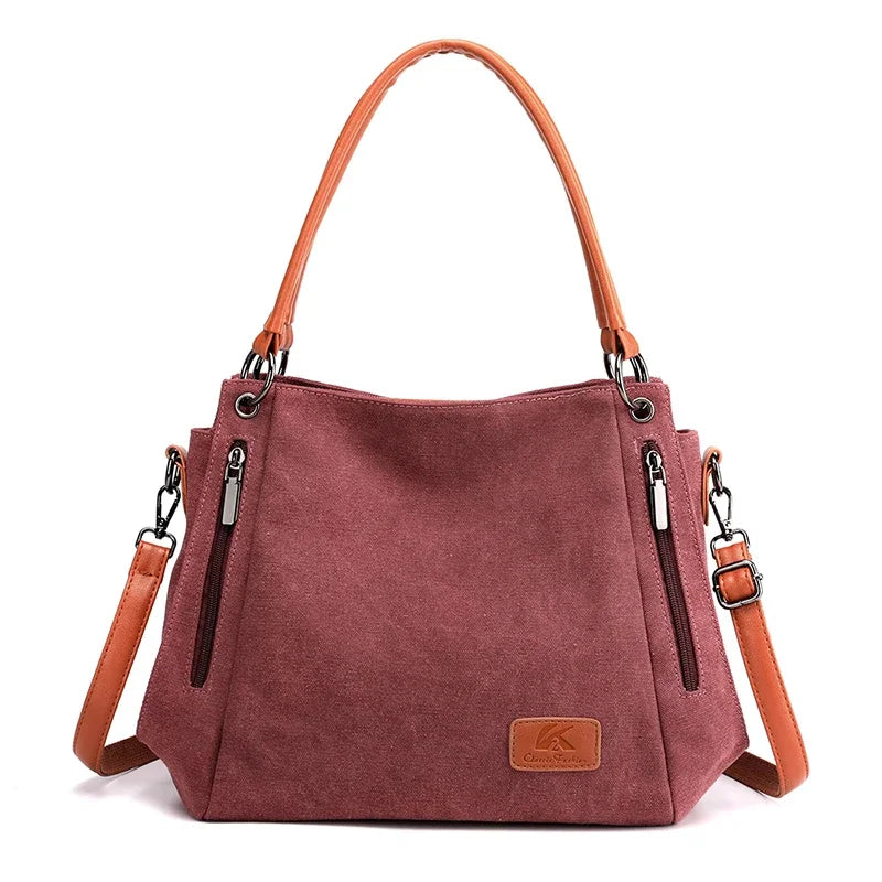 Large Canvas Crossbody Bag for Women