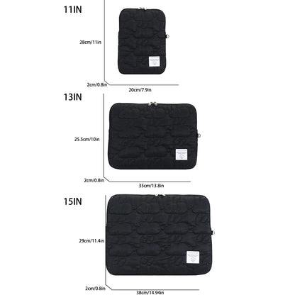 Cute Quilted Embroidery Rabbit Pattern Student Laptop Bag 11-15 Computer Protection Case File Sleeve