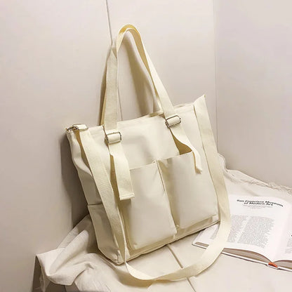 Large Capacity Nylon Tote Bag for Women – Waterproof Shoulder & Crossbody