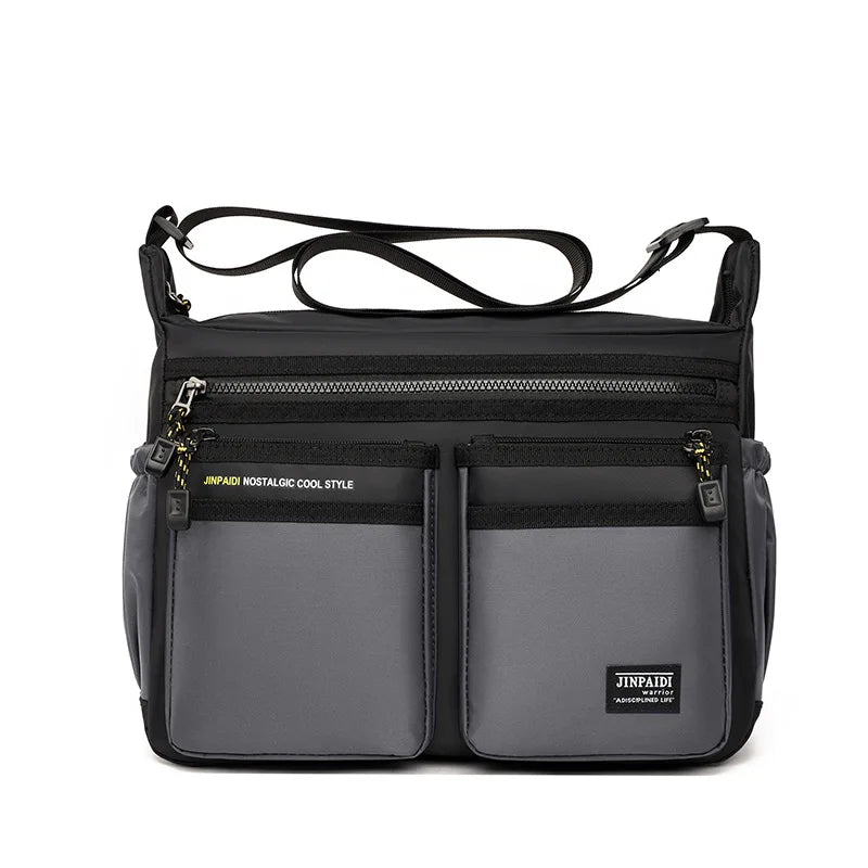 Men S Large Capacity Portable Multifunctional Shoulder Bag Casual Fashionable Simple Waterproof