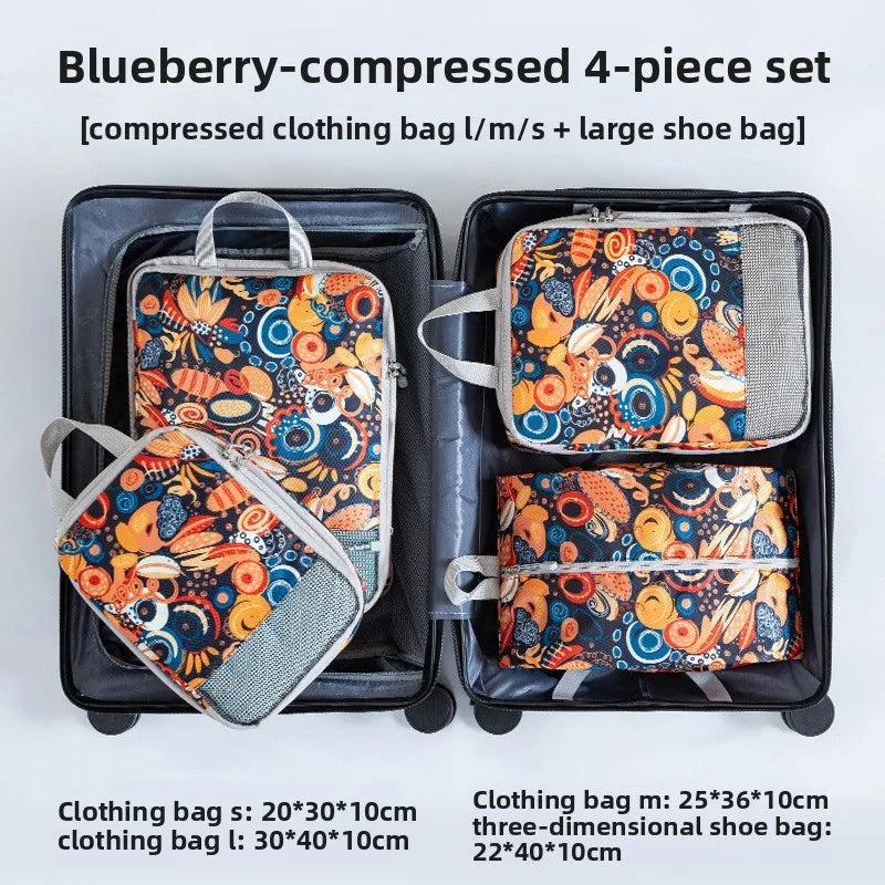 Printing Travel Storage Bag Compression Set Digital Toileting Makeup Clothes Shoes Luggage