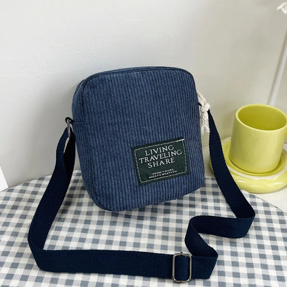 Corduroy Crossbody Bag for Women – Mini Phone Shoulder Bag