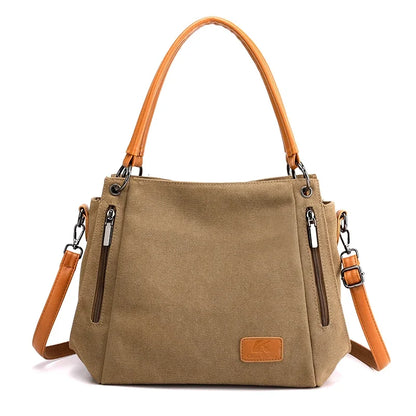 Large Canvas Crossbody Bag for Women
