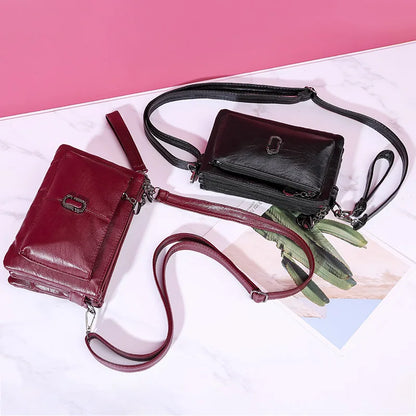 Simple Large-Capacity Shoulder Bag Women S Versatile Soft Leather Small Square Bag - Soft