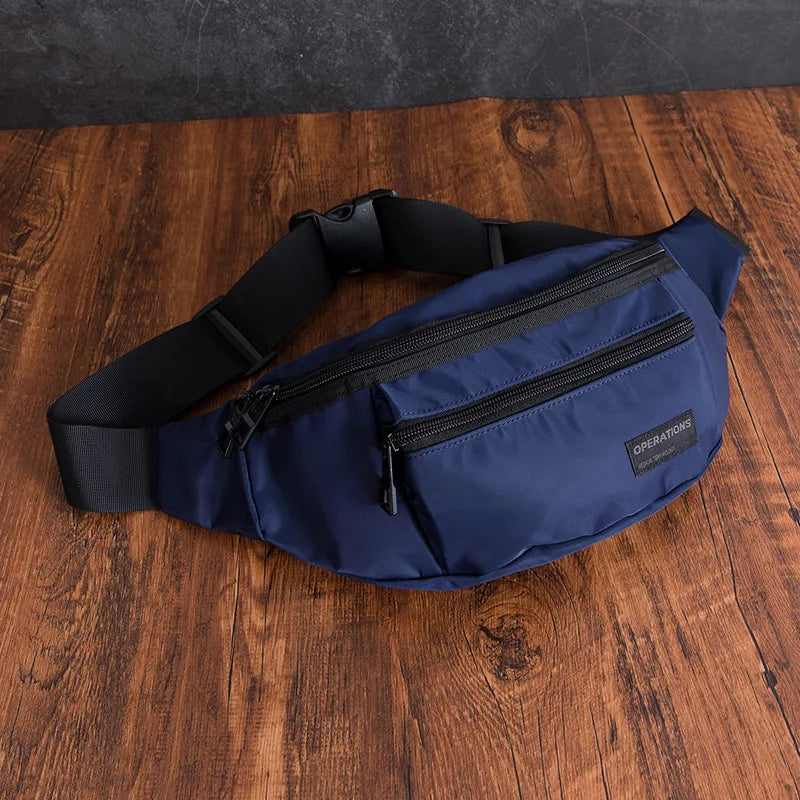 Men S Chest Bag Made Oxford Fabric Casual Fashionable Waist Bag Waterproof Outdoor Sports Crossbody