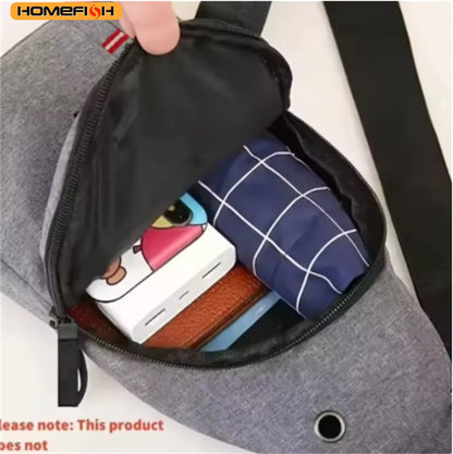 Homefish Men S One Shoulder Crossbody Chest Bag Large Capacity Small Shoulder Bag