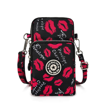 Women's Crossbody Phone Bag – Casual Nylon Shoulder Bag