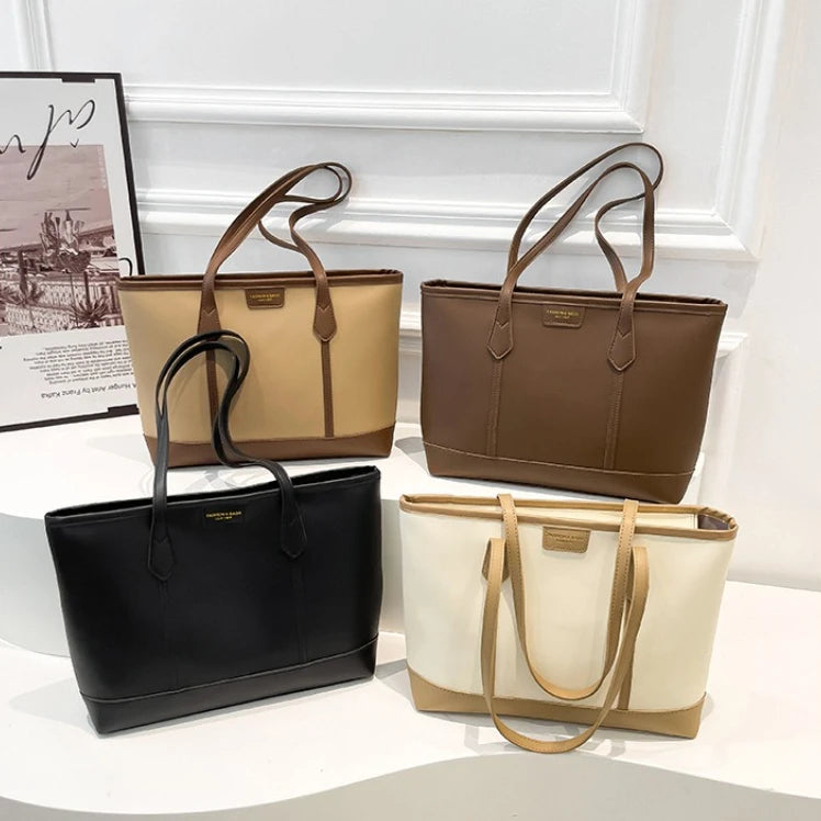 Large PU Leather Tote Bag for Women – Work & Daily Use