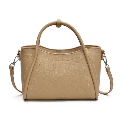 Leather Tote Bag – Vintage Top Handle Crossbody Handbag for Women