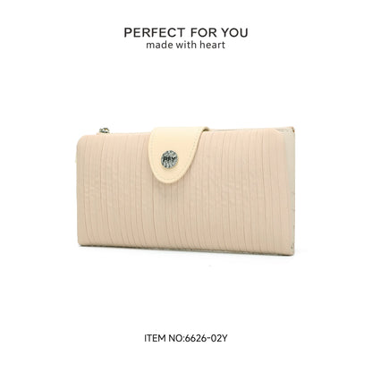 Pu Leather Women S Long-Style Wallet Creases Large Capacity