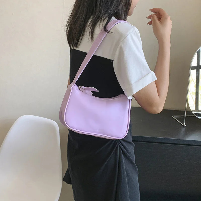 PU Leather Shoulder Bag – Chic Small Square Underarm Bag for Women