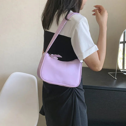 PU Leather Shoulder Bag – Chic Small Square Underarm Bag for Women