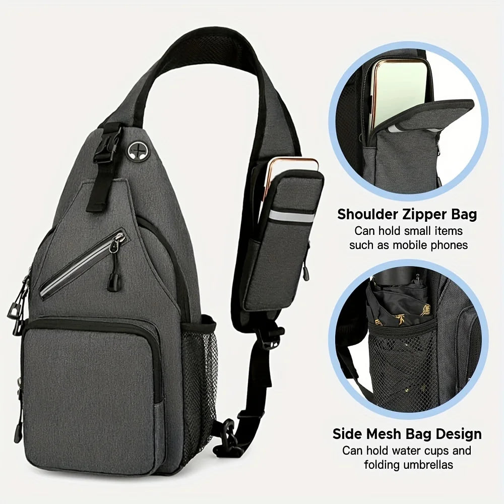 Waterproof Sling Bag for Men & Women – Large Capacity Chest Crossbody Pack
