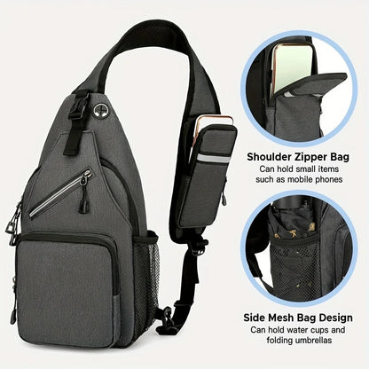 Waterproof Sling Bag for Men & Women – Large Capacity Chest Crossbody Pack
