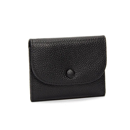 Small Purse Mini Simple Solid Color Leather Coin Card Bag Inside Outside All Woman