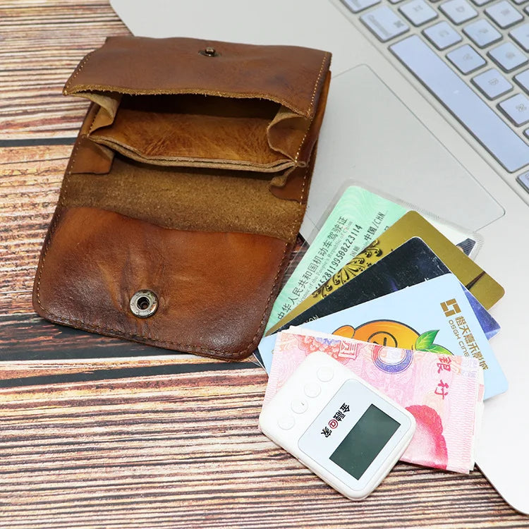Leather Plant-Tanned Hand Luxury Paint Old Card Bag Creative Multi-Functional Coin Wallet Driver S