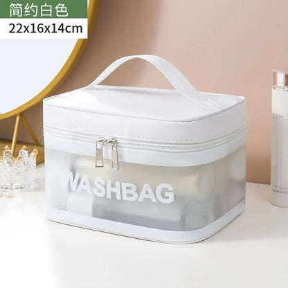 Waterproof Makeup Bag Portable Large Capacity Transparent Colorful Toiletries Travel Cosmetics