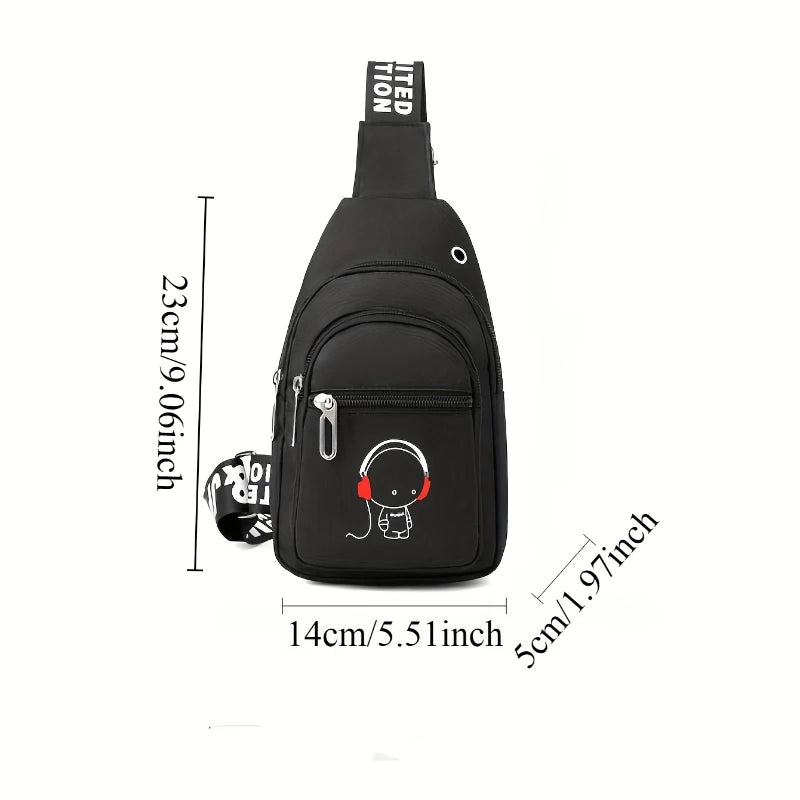Simple Mini Breast Pocket Outdoor Leisure Bag Multi-Function Large Capacity Storage Mobile Phone