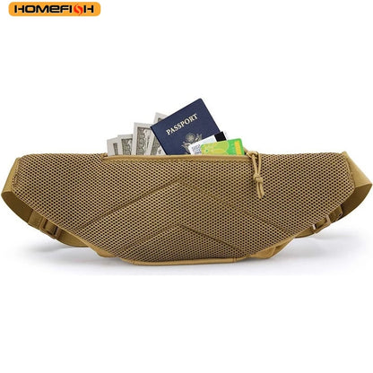 Homefish Men Waist Fanny Pack Belt Bag Tactical Military Motorcycle Rider Sports Climb Camping Nylon