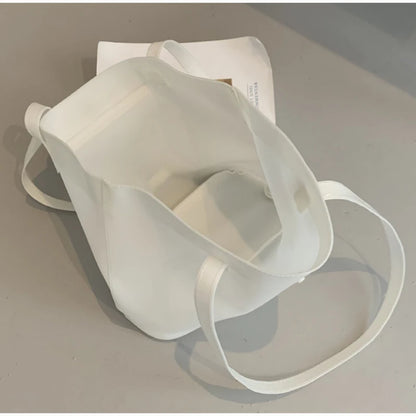 Summer Transparent Jelly Shoulder Bag Trendy Niche Macaron-Colored Handbag Simple Commuter Tote