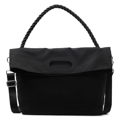 Large Capacity Nylon Shoulder Bags Women Fluorescent Green Casual Totes Korea Style Cloth Packages