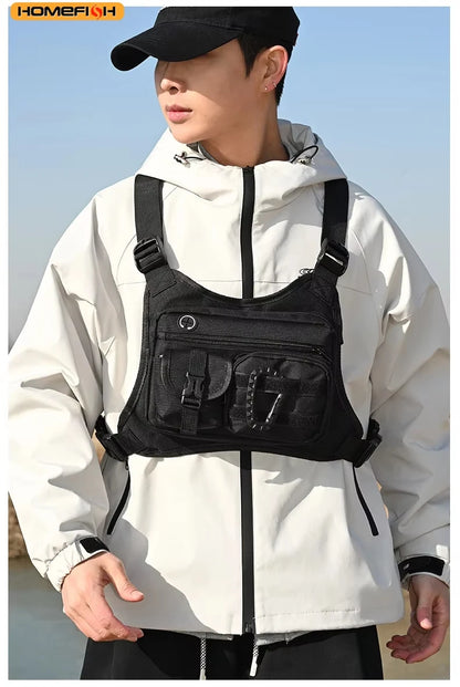 Homefish Outdoor Chest Bag Men Women Tactical Vest Running