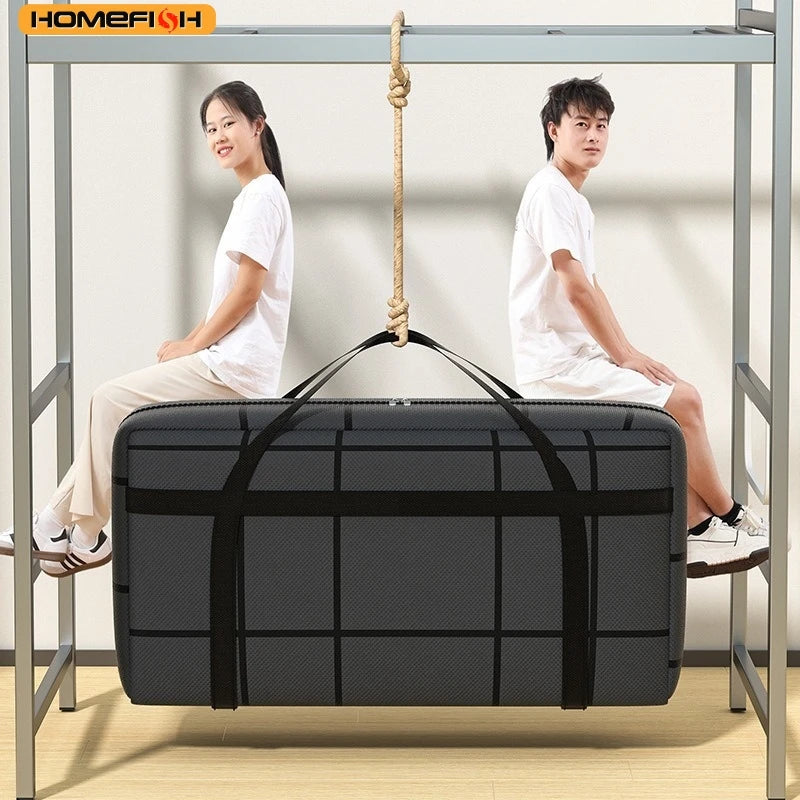 Homefish 1pc Large Capacity Super Load-Bearing Black Composite Material Storage Bag
