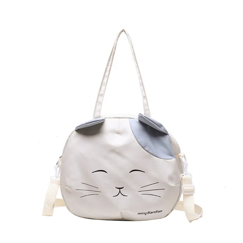 Cute Cat Tote Bag – Lightweight Shoulder Bag for Teen Girls