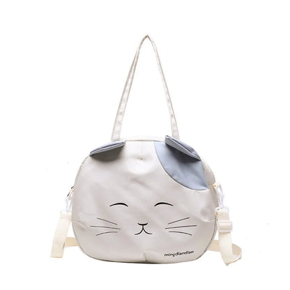 Cute Cat Tote Bag – Lightweight Shoulder Bag for Teen Girls