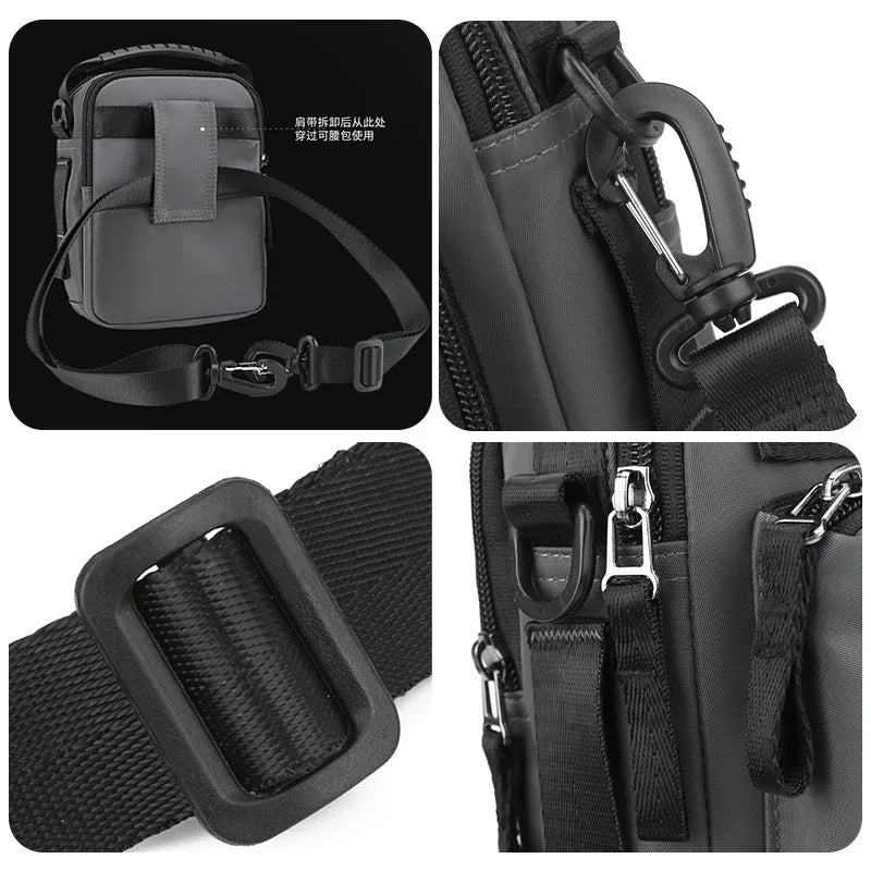 Men S Shoulder Bag Waterproof Outdoor Multifunctional Waist Leisure Cross-Body - Waterproof