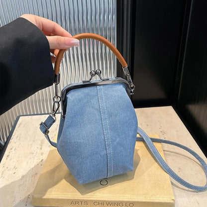 Leather Minimalist Top Handle Bag Detachable Strap