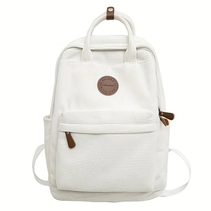 Corduroy Backpack for Teens – Casual School & College Bag