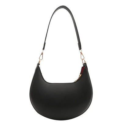 PU Leather Crescent Shoulder Bag for Women