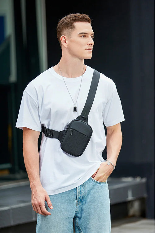 Waterproof Oxford Fabric Crossbody Bag Men Women Mobile Phone Storage Lightweight Small Crossbody