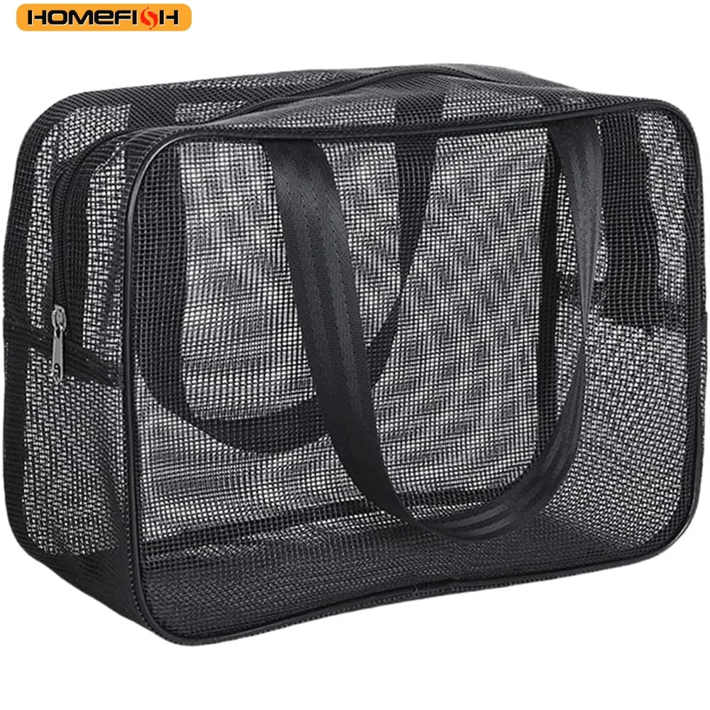 Homefish Portable Multifunctional Mesh Toiletry Organizer Bag