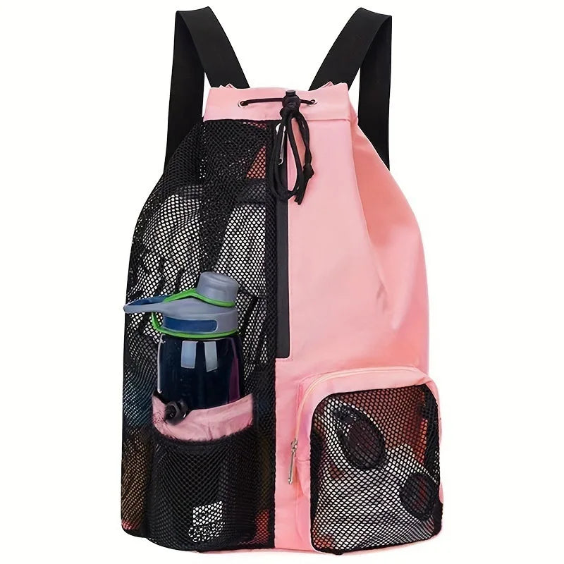 Waterproof Swimming Backpack – Mesh Drawstring Bag for Pool, Beach & Gym