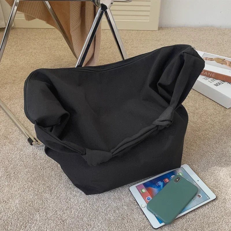 Canvas Totes Bags Women Casual Wild Ladies Handbags Solid Color Shoulder Bag Simple Female Messenger