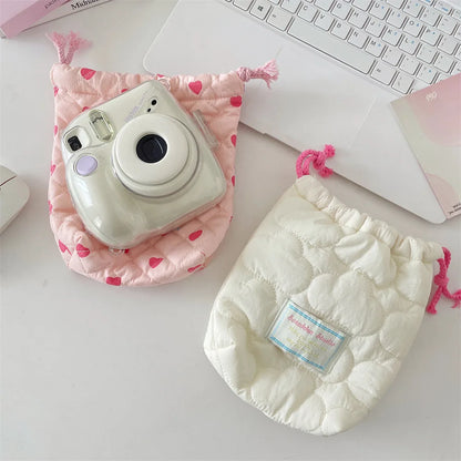 Anti-Scratch Drawstring Camera Bag Small Design Handbag Storage Dustproof Anti-Fall Lipstick Outdoor