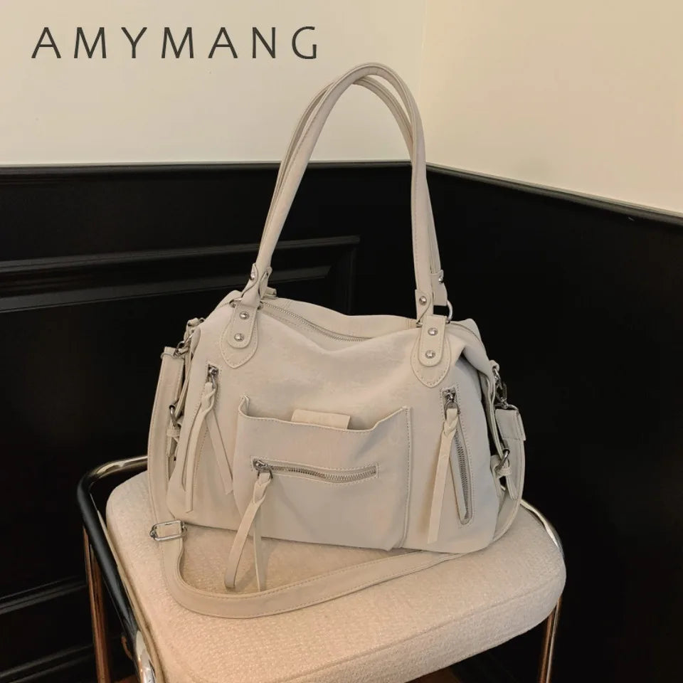 Large Capacity Suede Crossbody Shoulder Bag for Women